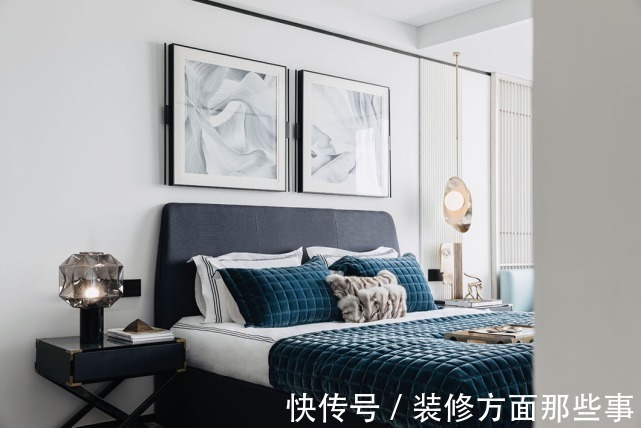 三居室|132平现代风三居室,在海蓝色海洋里做一个幸福的人