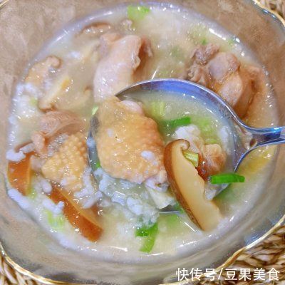 鸡腿块|月经不调调理药膳—桂圆香菇滑鸡粥