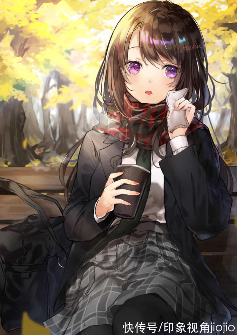 插画作品$甜美风十足的漂亮少女插画,配色梦幻华丽