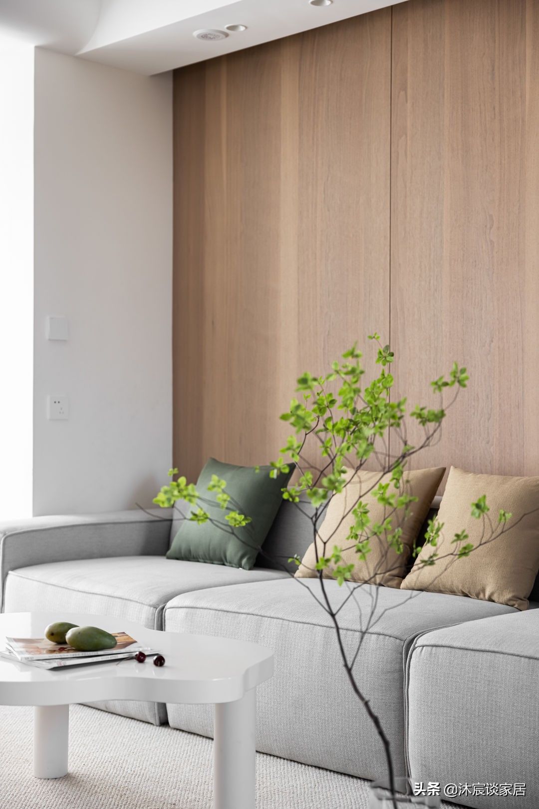 大理石|如果看腻了大白墙,又觉得大理石好冷,不妨用木饰面,让家更温馨