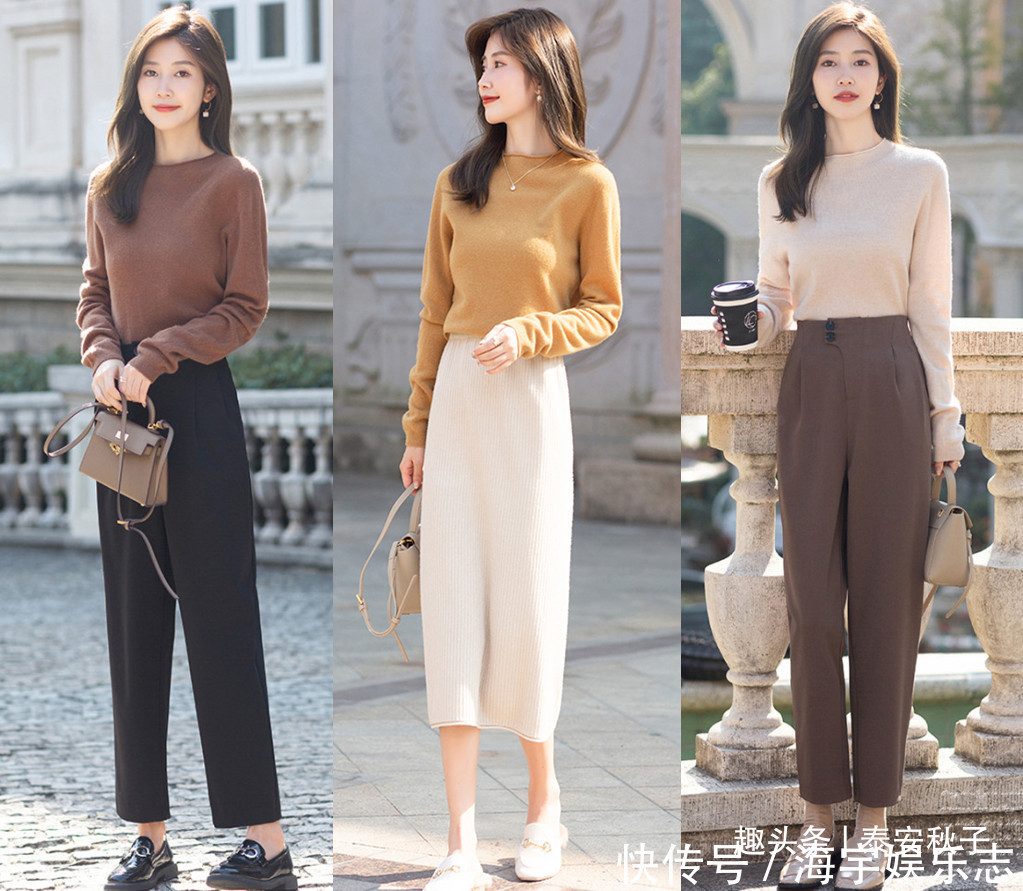 2020年秋冬很火的“针织衫”穿搭舒适又保暖,太高级了!