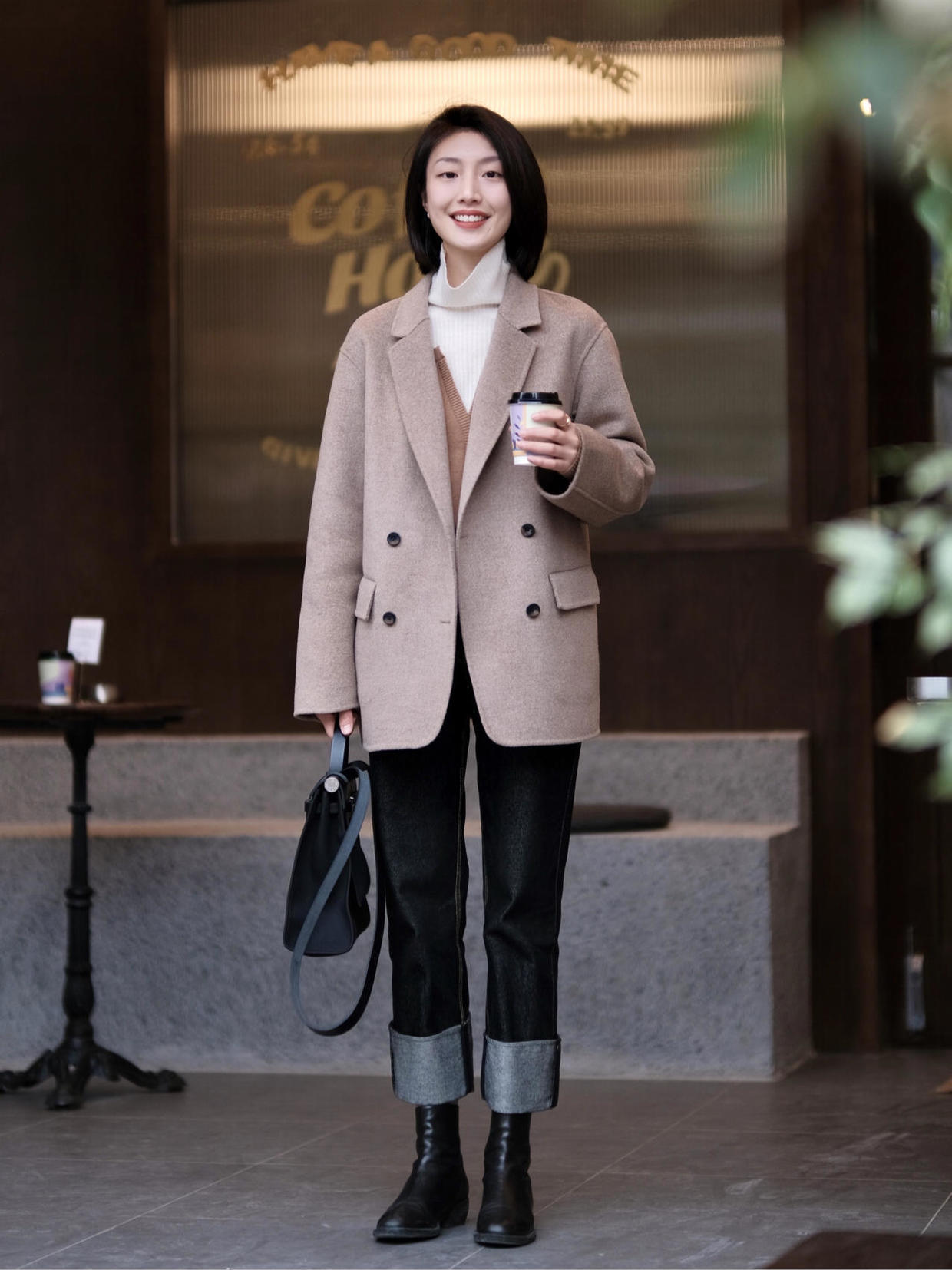 高级 适合冬天穿的西装搭配示范,知性干练有气场,让你轻松穿出高级感