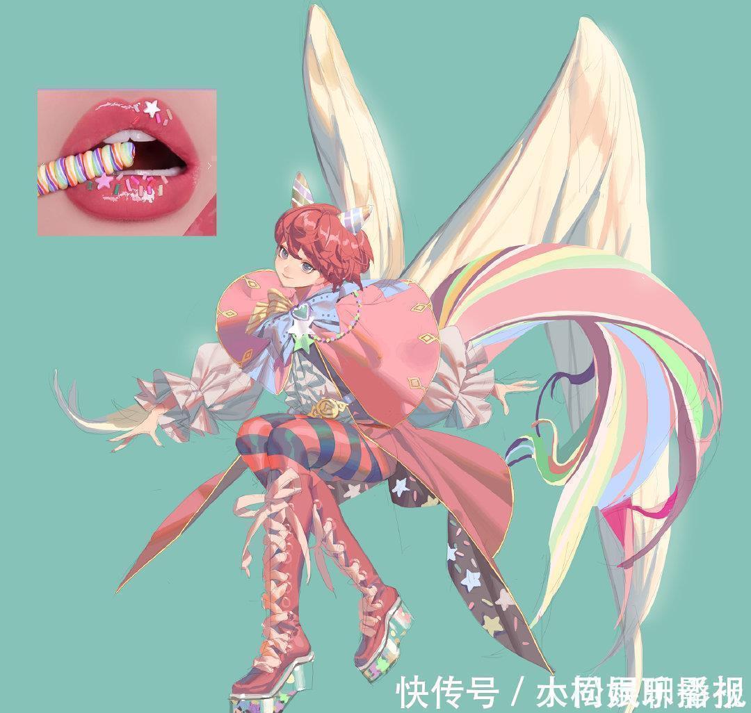 形态@画师绘制物品拟人化,化妆刷变成美少女,运动鞋变黑皮帅哥