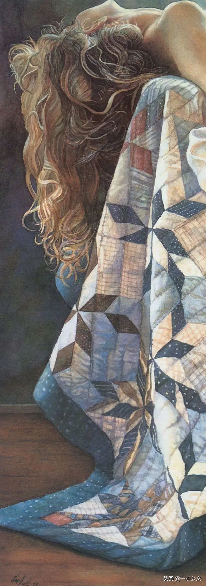 水彩!这位女画家因为一组水彩少女,醉倒多少男人