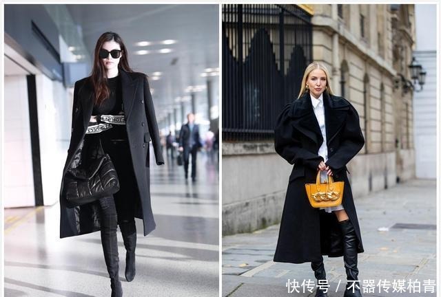 洋气|羽绒服已经过时了,潮人都在穿“大衣+长靴”,既保暖又洋气