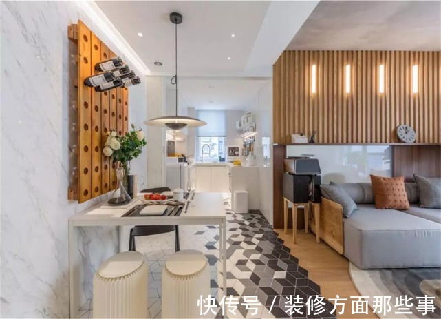 元素|64平简约风二居室，大量木质元素设计更加舒适和时尚