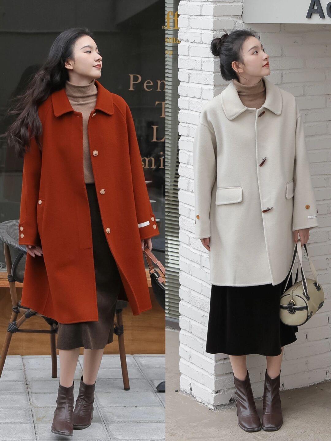 冬天|普通女生怎么穿?蓝白拼接羊羔毛外套+直筒牛仔裤,休闲又百搭!