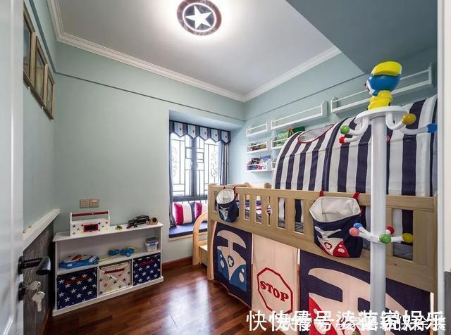 玄关|120㎡三室改四室,看起来比140㎡的还要大,经典美式风格太好看了