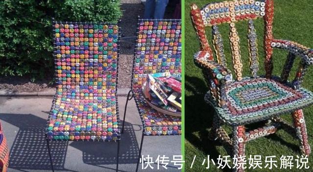 院子刚打完水泥,把攒了2麻袋的瓶盖一个一个嵌入地面,漂亮防滑