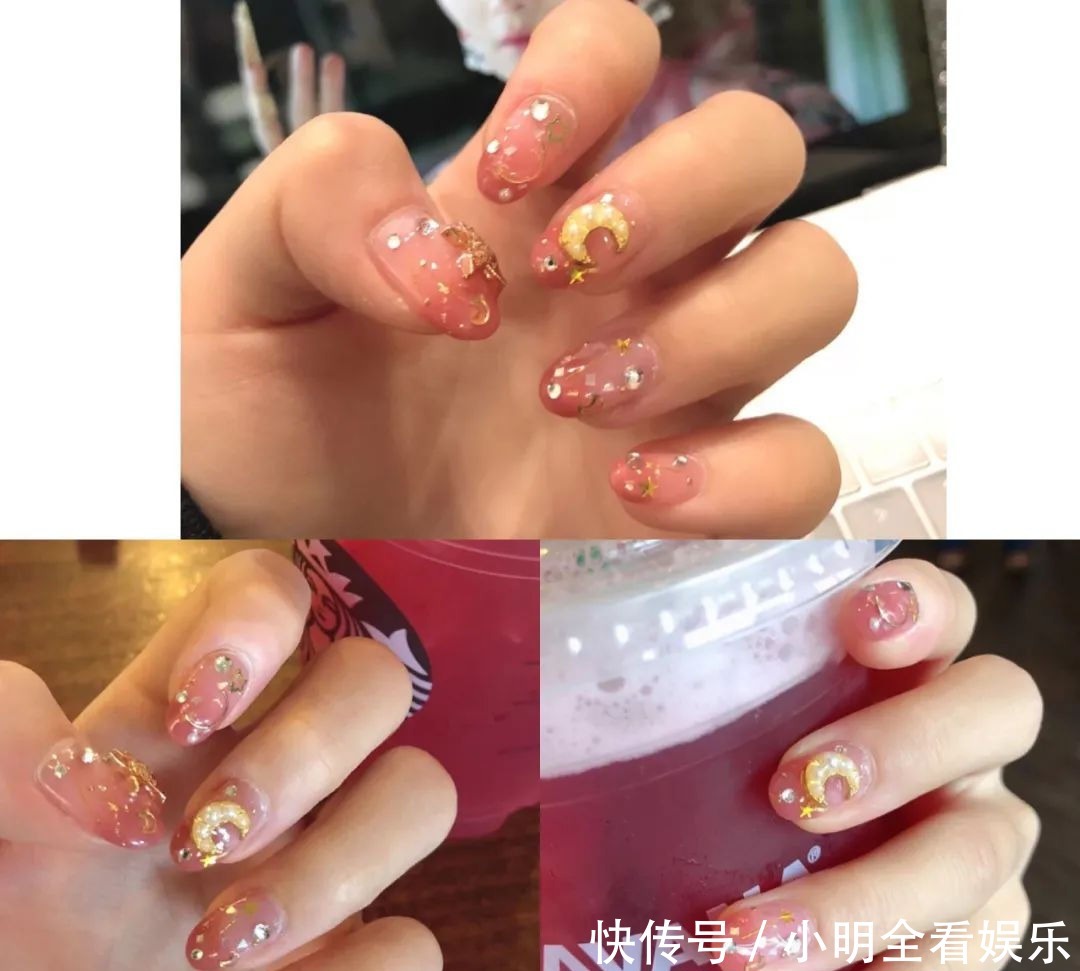 美甲|精致少女的星月美甲,离不开视野,代替美丽围绕着你!