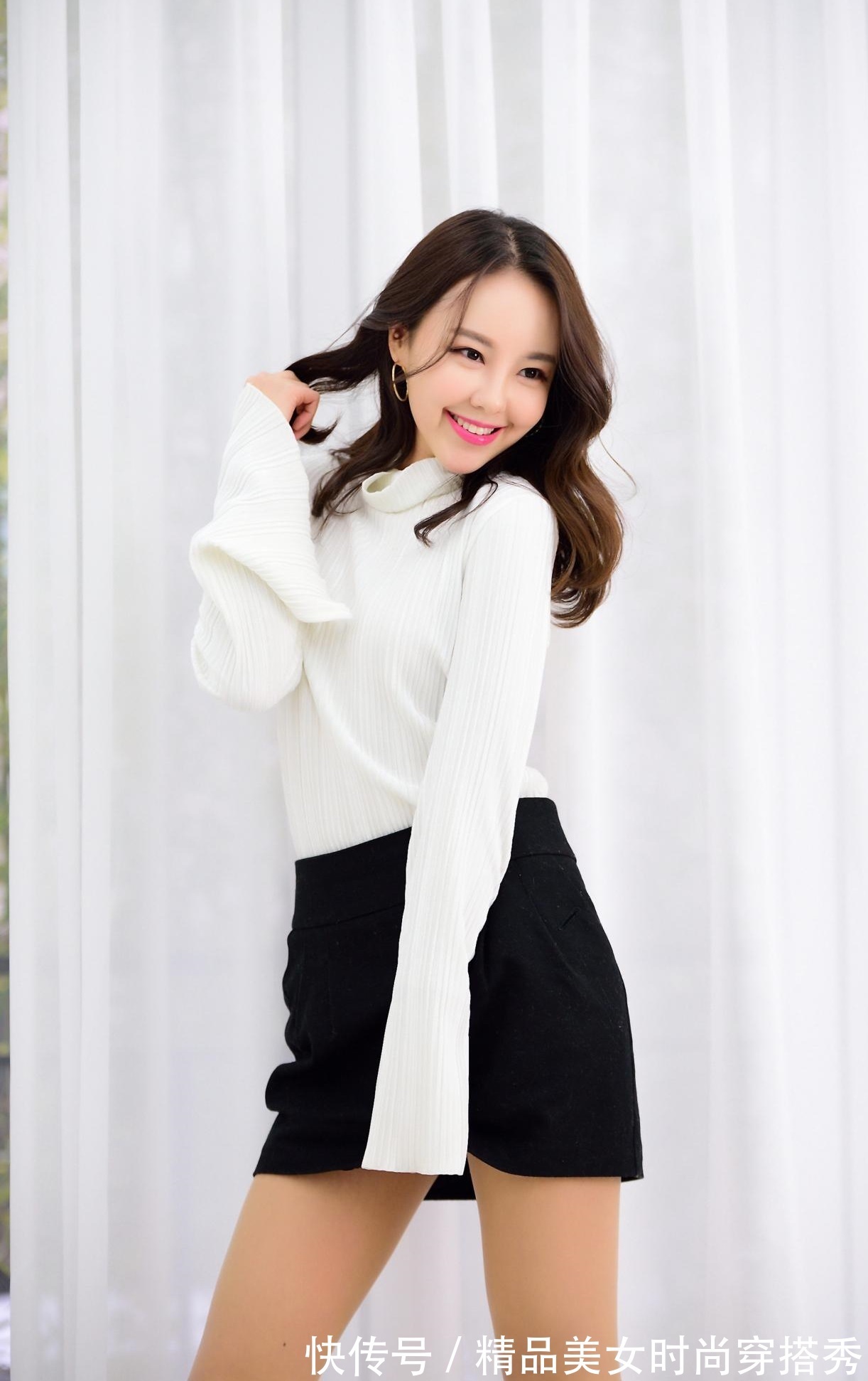 半身裙 针织衫搭配半身裙,优雅又甜美