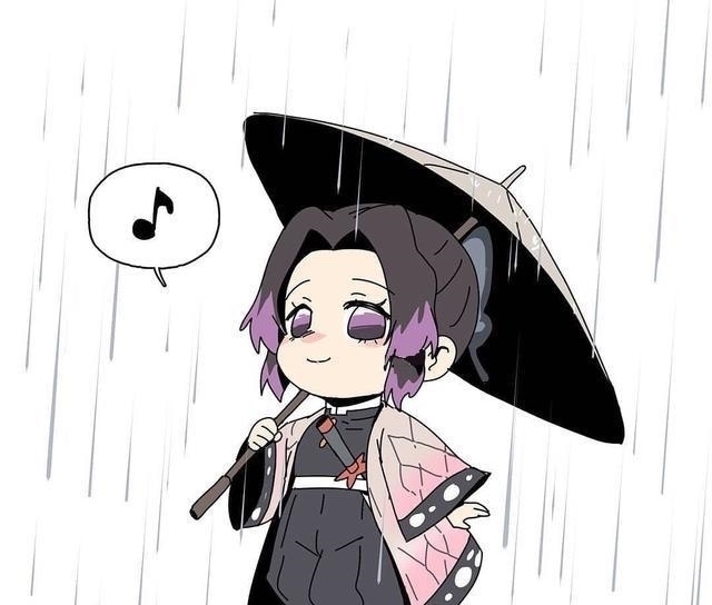 伊黑小芭内|《鬼灭之刃》角色与下雨天,蛇柱和恋柱秀恩爱,富冈义勇被讨厌了