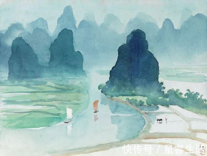 水彩&他被徐悲鸿称为“中国艺术界卓绝天才”,融入水墨意境的水彩,太美好了!