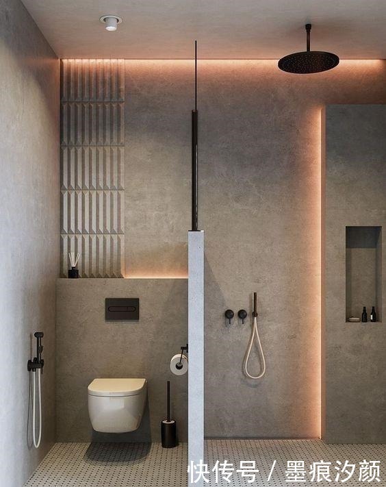 地漏|越来越多的浴室兴这样装!地面铺桑拿板,淋浴喷头做顶上,太漂亮!