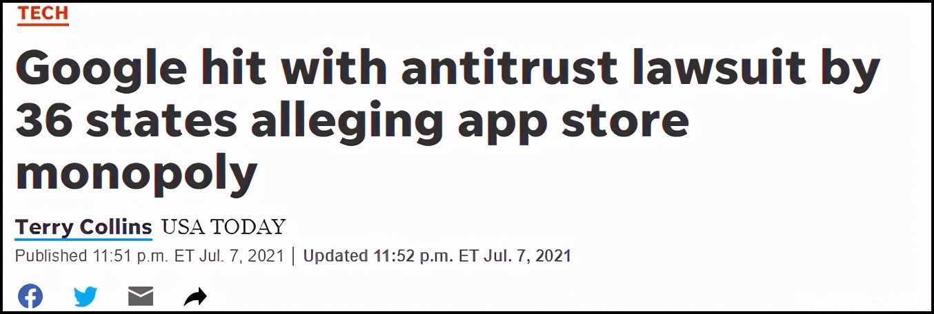 安卓|谷歌面临新的一轮诉讼，美国36州和华盛顿哥伦比亚特区集体起诉