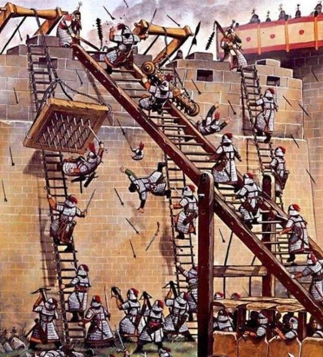 梯子|十分钟了解古代守城士兵,为什么不推倒梯子,还往下面扔石头?