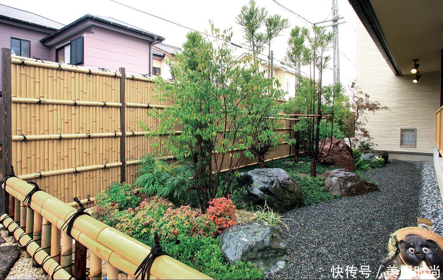 枯山水|30㎡上下小院子,可以装成简而精致的“日式花园”,简单又好看