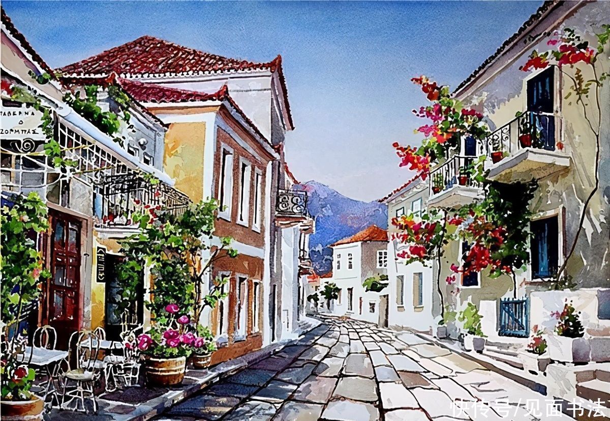 Zografos|Pantelis Zografos迷人的希腊风光水彩画