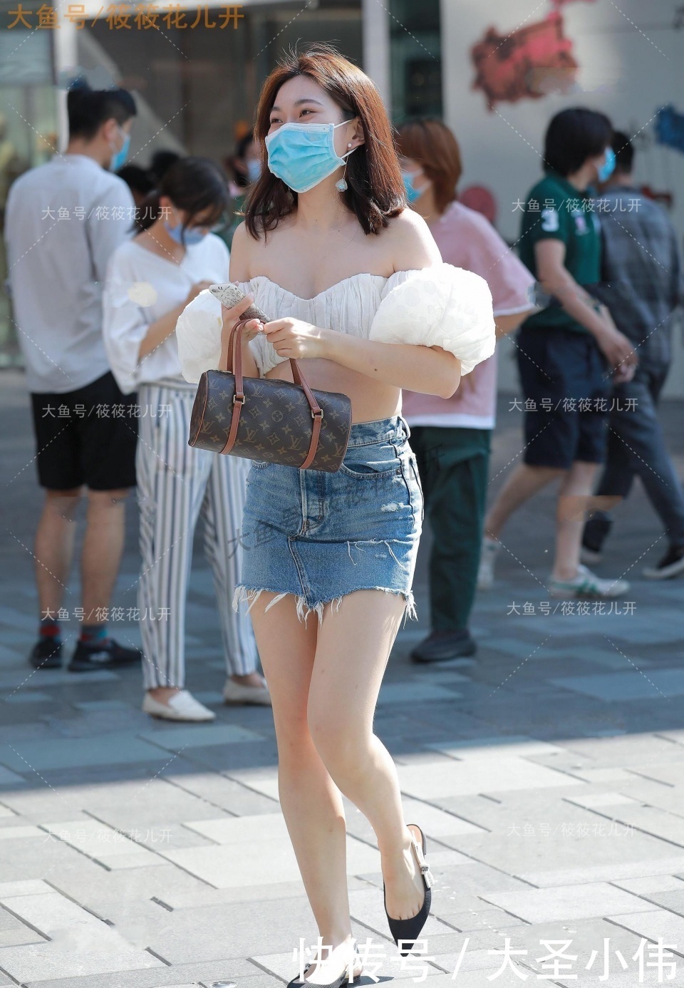 玄色|美女街拍:活力四射的气质美女,这身打扮回头率很高,你能接受做你女朋友吗