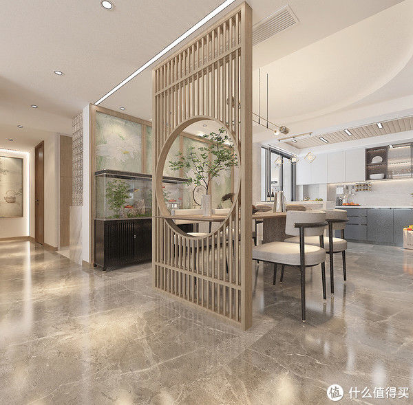 茶室|退休夫妻晒出自己的新房装修，新中式风格，简约有禅意，品味十足