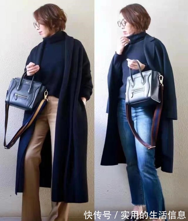 减龄 这位小个子“奶奶”太会穿,大衣穿搭洋气减龄,甩年轻人几条街!