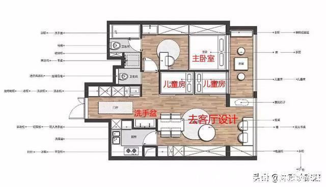 张女士|越来越多人去客厅化设计，像她家这样装修，59㎡住4口人很舒适