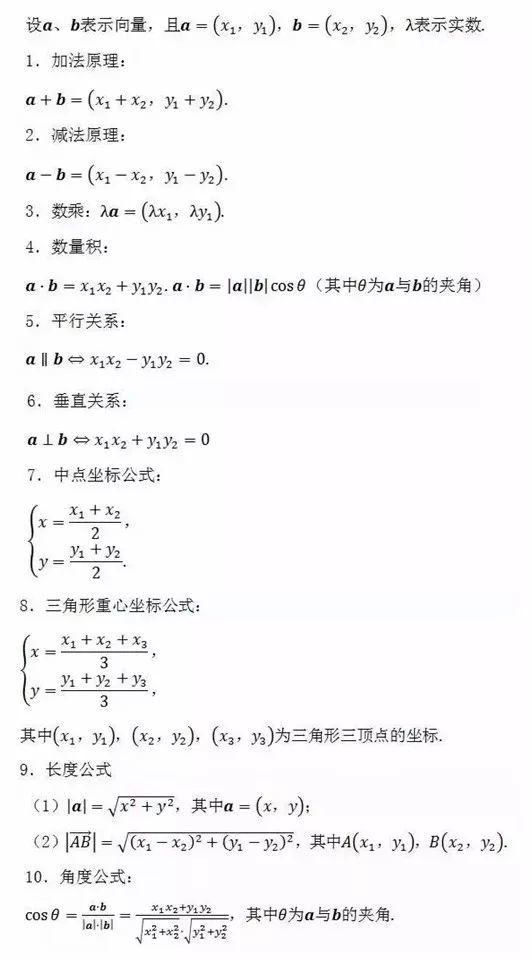 2021高考数学冲刺：高中数学所有公式大汇总