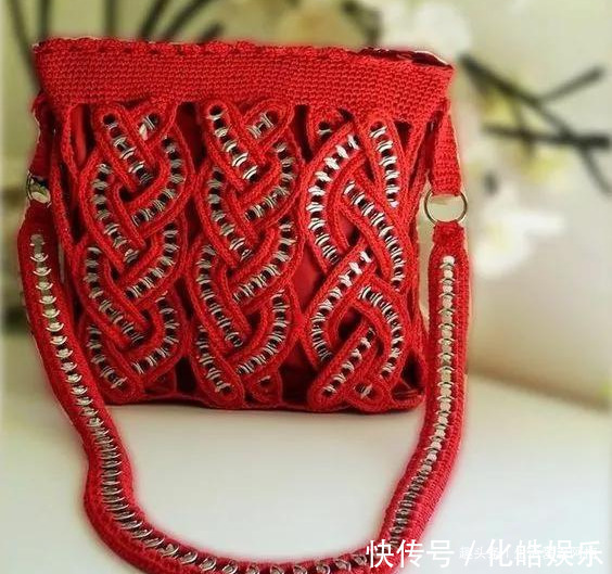 在易拉罐拉环上编织，钩成的包包耐看耐用！DIY变废为宝附教程