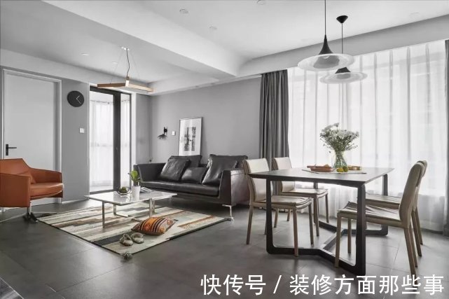 实用|128平三居室玩转现代风,不仅是漂亮实用材质主旋律