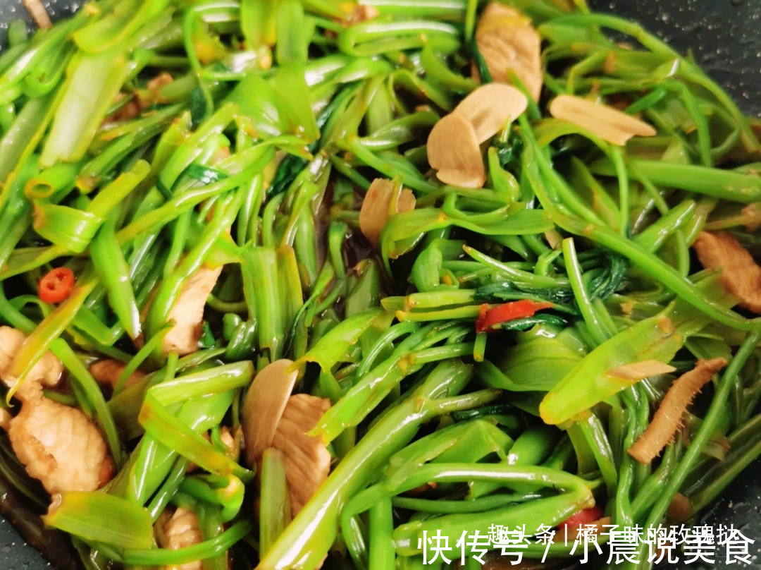 铛！快敲响周末干饭铃空心菜炒肉，葱油烧鸡腿，五花肉豆角茄子