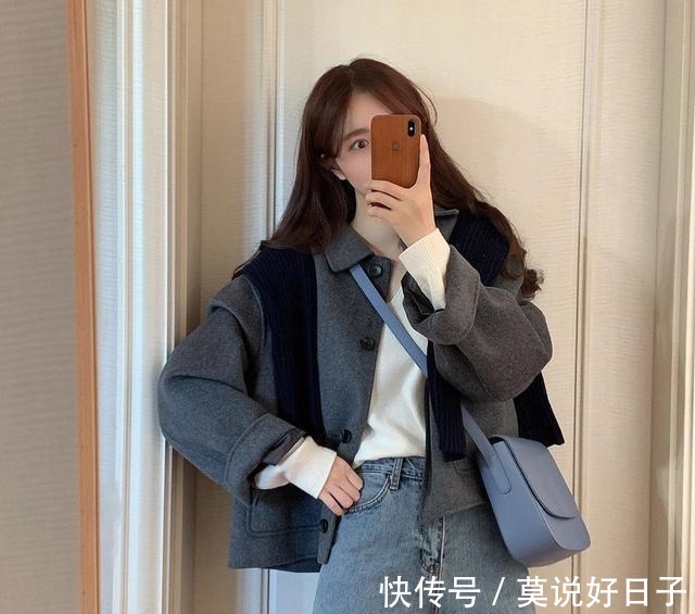 针织衫 身高不足160不非得穿大衣，今年流行的短外套，气质百搭又显高！