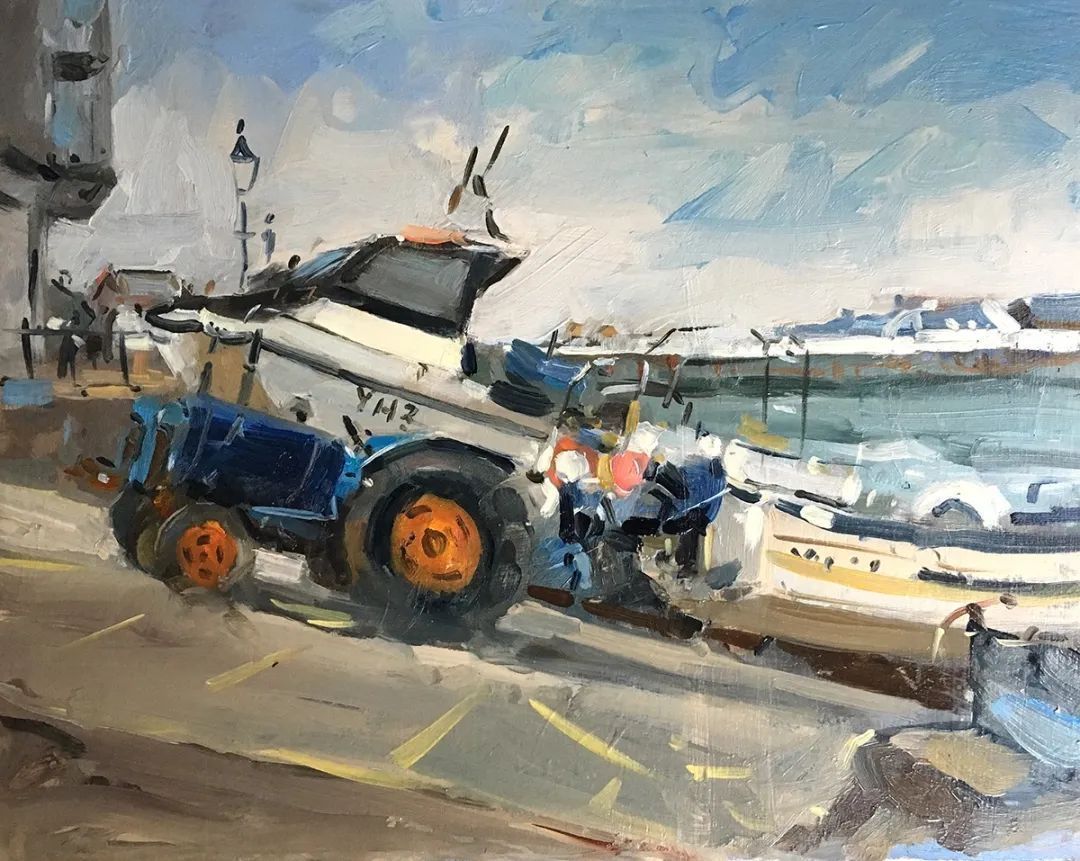 田园风光画@他用画笔,勾勒出一幅幅唯美动人的田园风光画