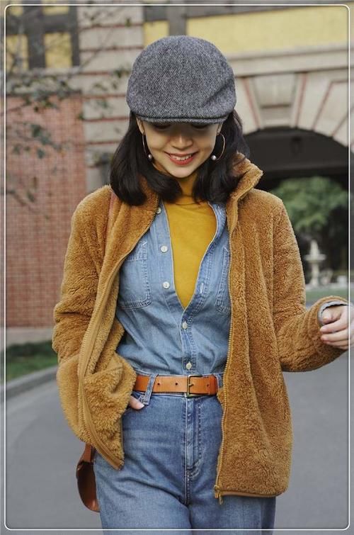 羊羔毛＋高领衫＋衬衣＝2021秋冬高阶穿搭