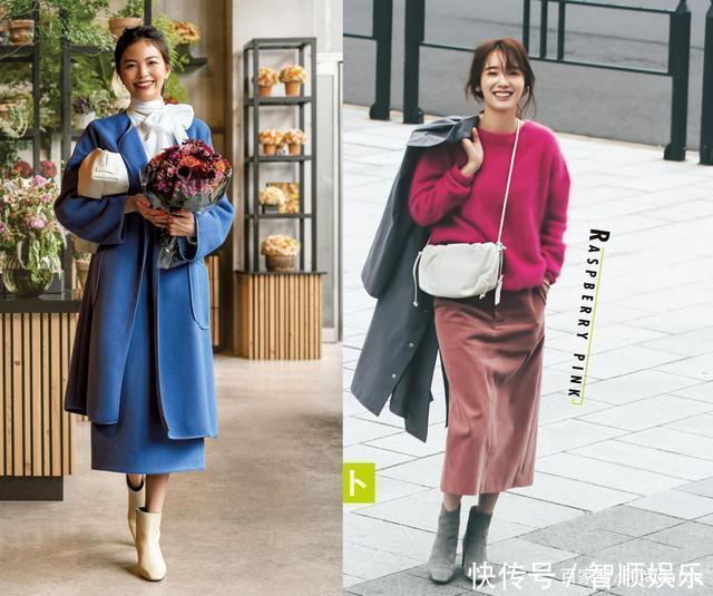 同色系+一点白，是冬天很时髦有品的一组配色公式