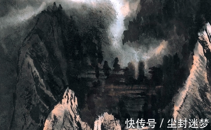 山河|用笔豪逸稳健，画壮美山河，李可染绘《黄山烟霞》