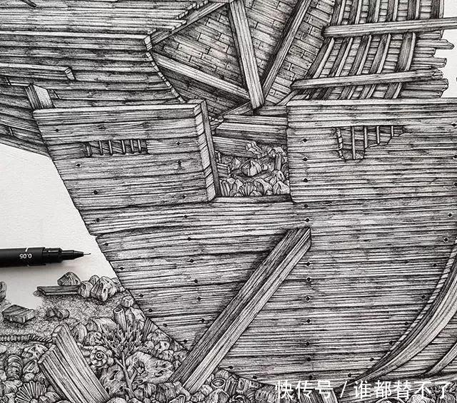 针管$全球最抠女画家，用一支2元针管笔惊艳世界，连英国皇室都惊叹