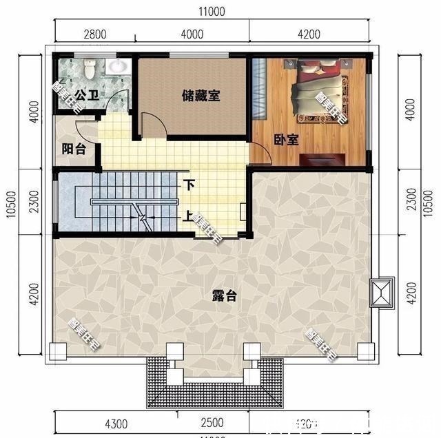 屋面处|面宽11米的3栋农村别墅，从两层到四层，每款户型都值得细品！