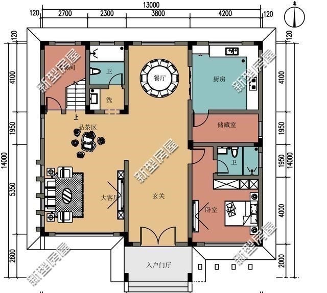 占地面积|农村别墅怎么盖才好看挑空客厅+套卧,这8套图纸25万起建!