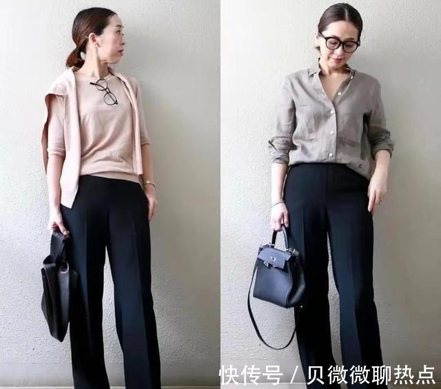 色系 这才是50岁女人该有的打扮，学博主无龄感穿搭，简约高级又显气质！