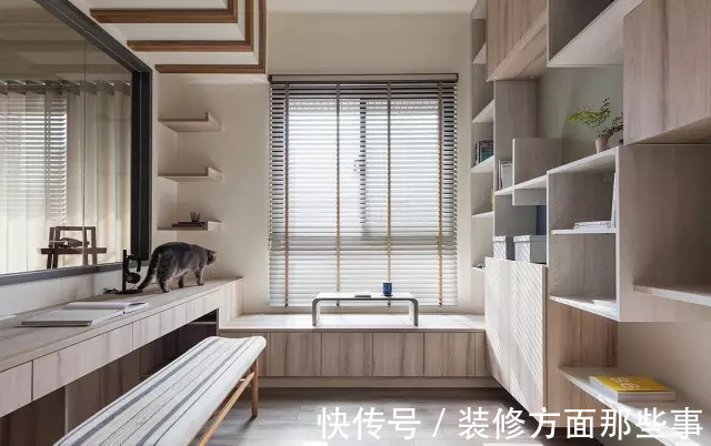 软装|115三居室平软装质感居家舒适,整面墙的收纳柜子十分强大