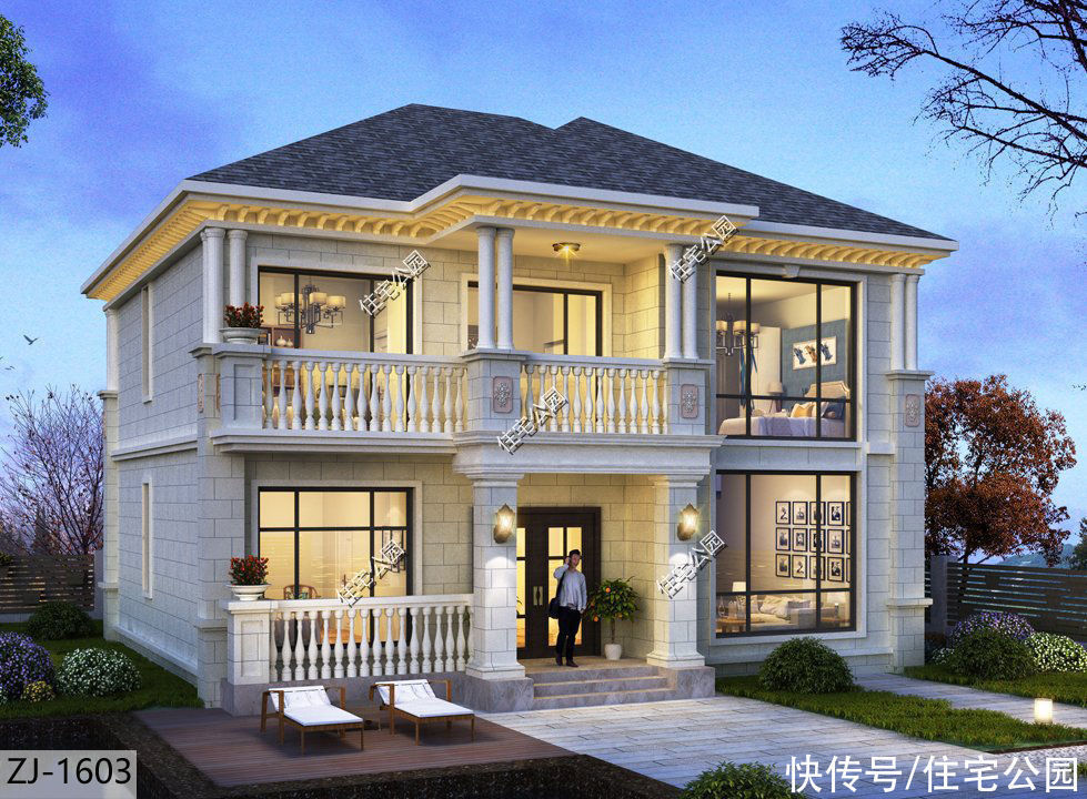 结构|下半年建房就选这10套二层吧,颜值一套比一套高,30来万就能盖