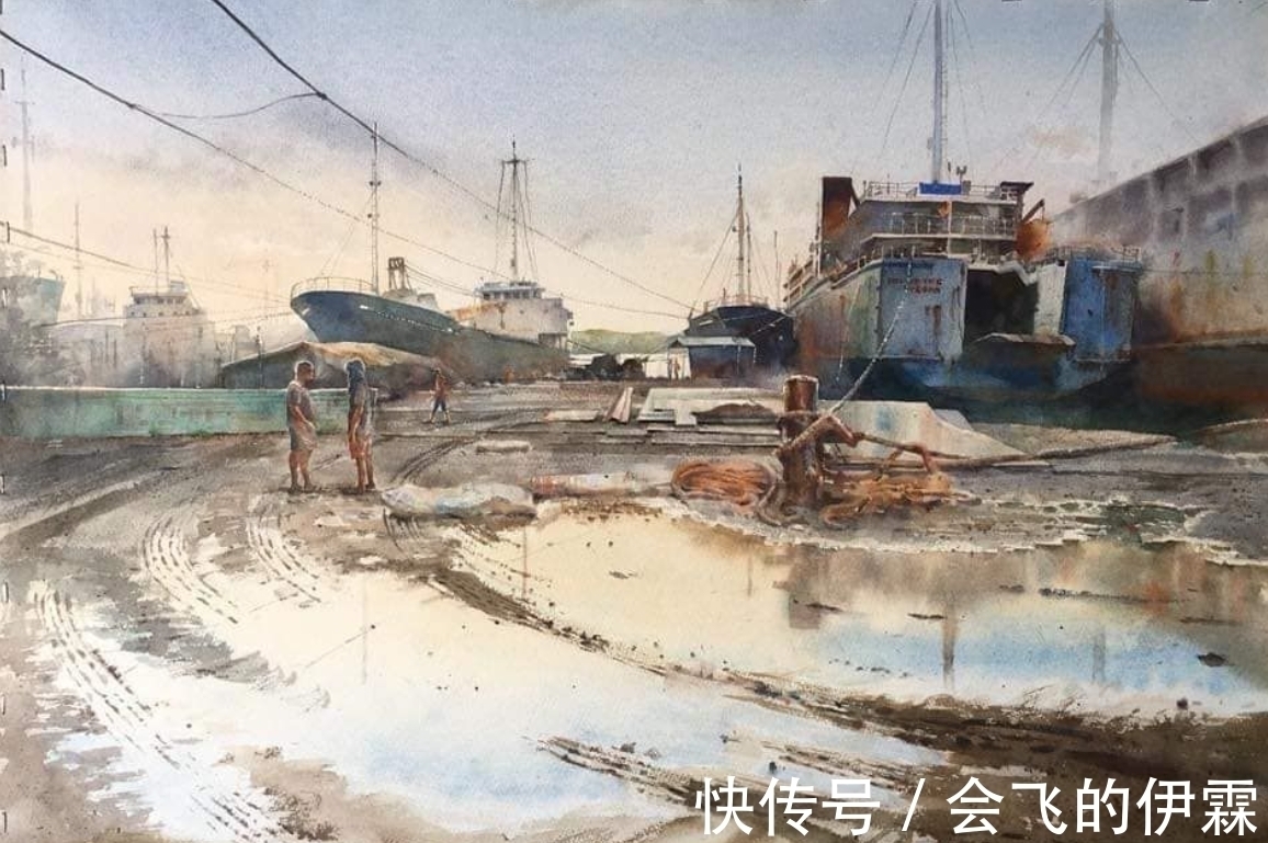 g50@菲律宾艺术家迪诺带有强烈艺术美感和视觉冲击的水彩画作