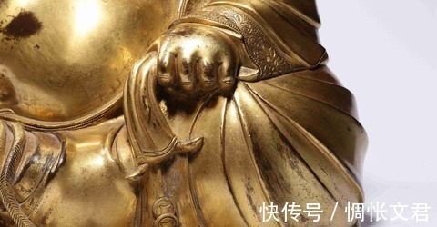 弥勒佛$明代,铜鎏金宝冠弥勒佛坐像