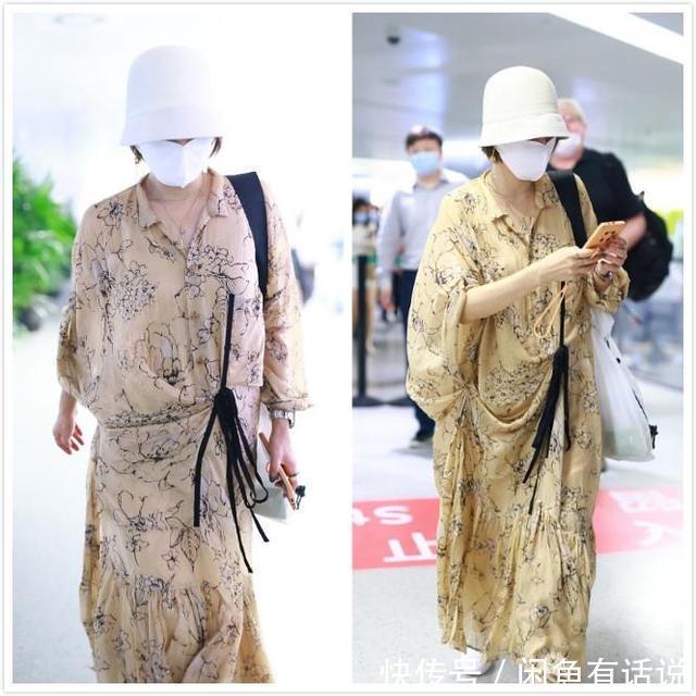 纱裙|马伊琍躲过中年发福却瘦过头,穿印花纱裙撑不起来,气质打了折扣