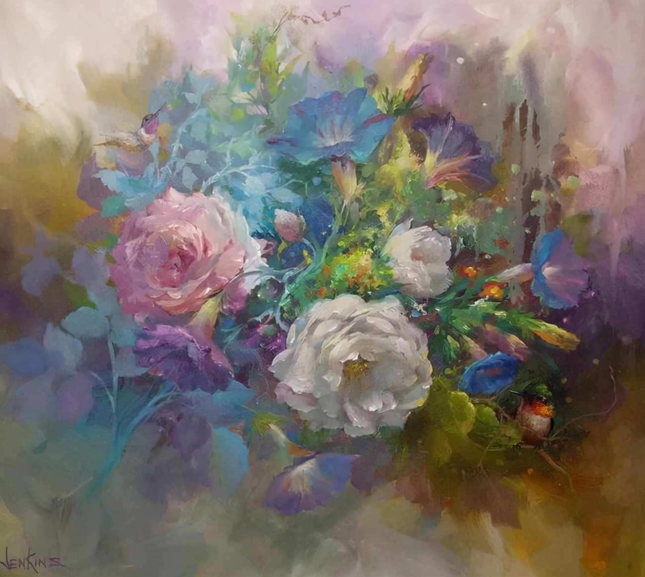 加里$这对老夫妇教授绘画40多年,画的花也太漂亮了!