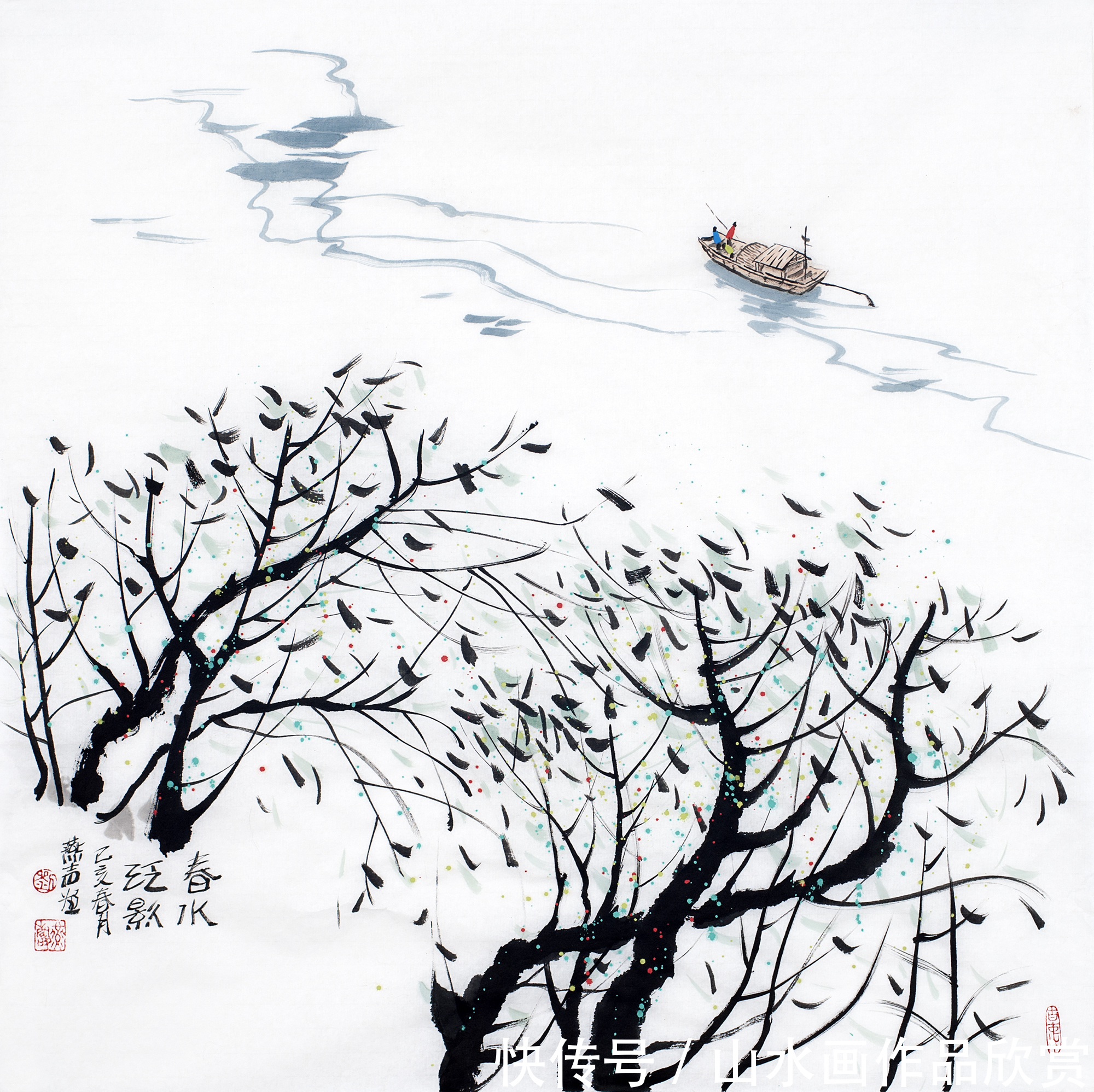 山水画&这位画家太离谱,作品繁简两极从不按常规出牌,还有人说只服他