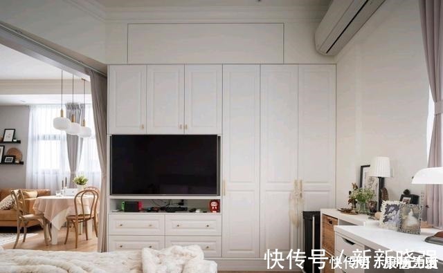 美式|医生夫妻106㎡美宅,主卧不做门,阳台比客厅还大,美到爆!