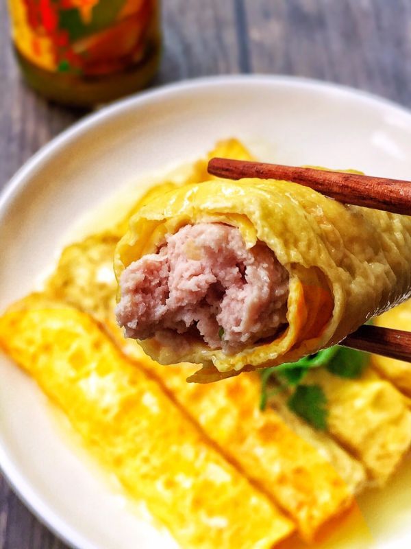 蛋液|鸡汁鲜肉蛋卷