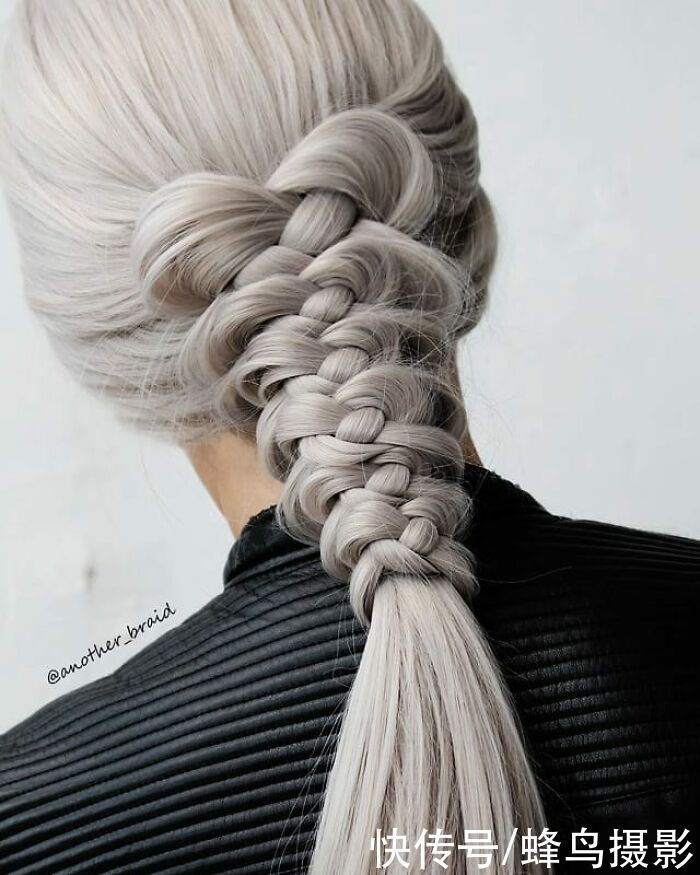 网红达人|65张编发照片,这哪是编头发分明是画画,图3这发型一次要半天