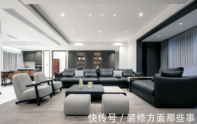 主卧|230㎡黑白搭配,简约而不失高级感